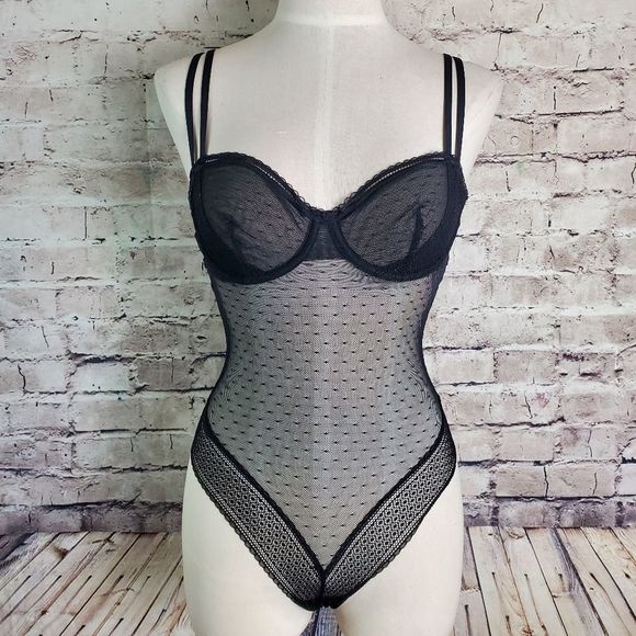 NWOT Incredible by Victoria's Secret Lace Sheer Bodysuit - Picture 1 of 4